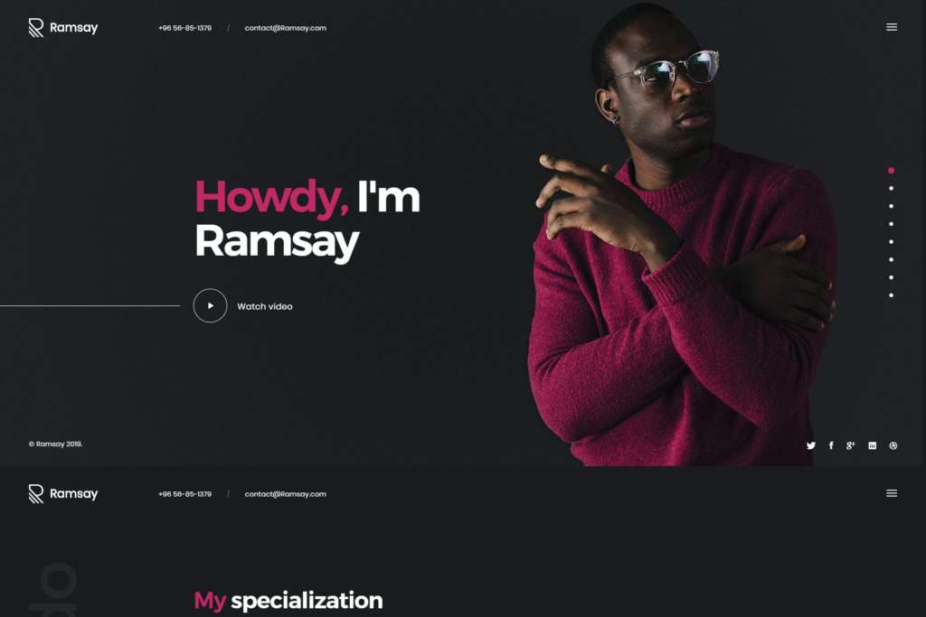 Ramsay - Personal WordPress CV/Resume Theme