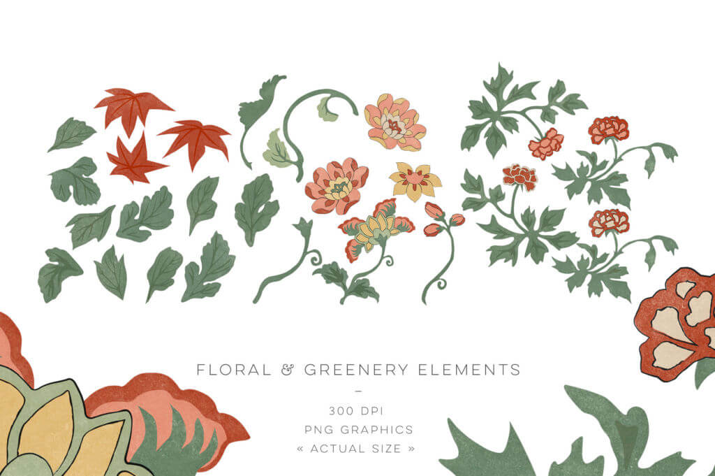 Vintage Japanese Flowers