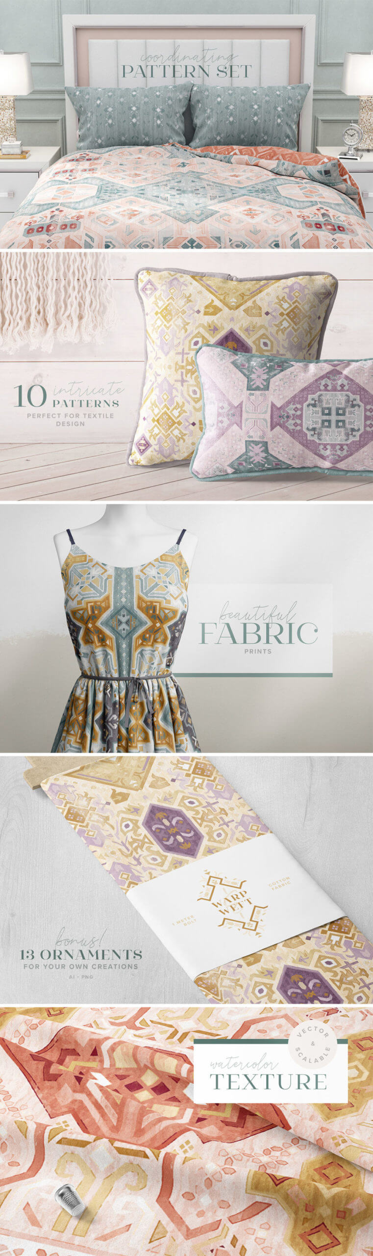 Boho Geometric Textured Patterns