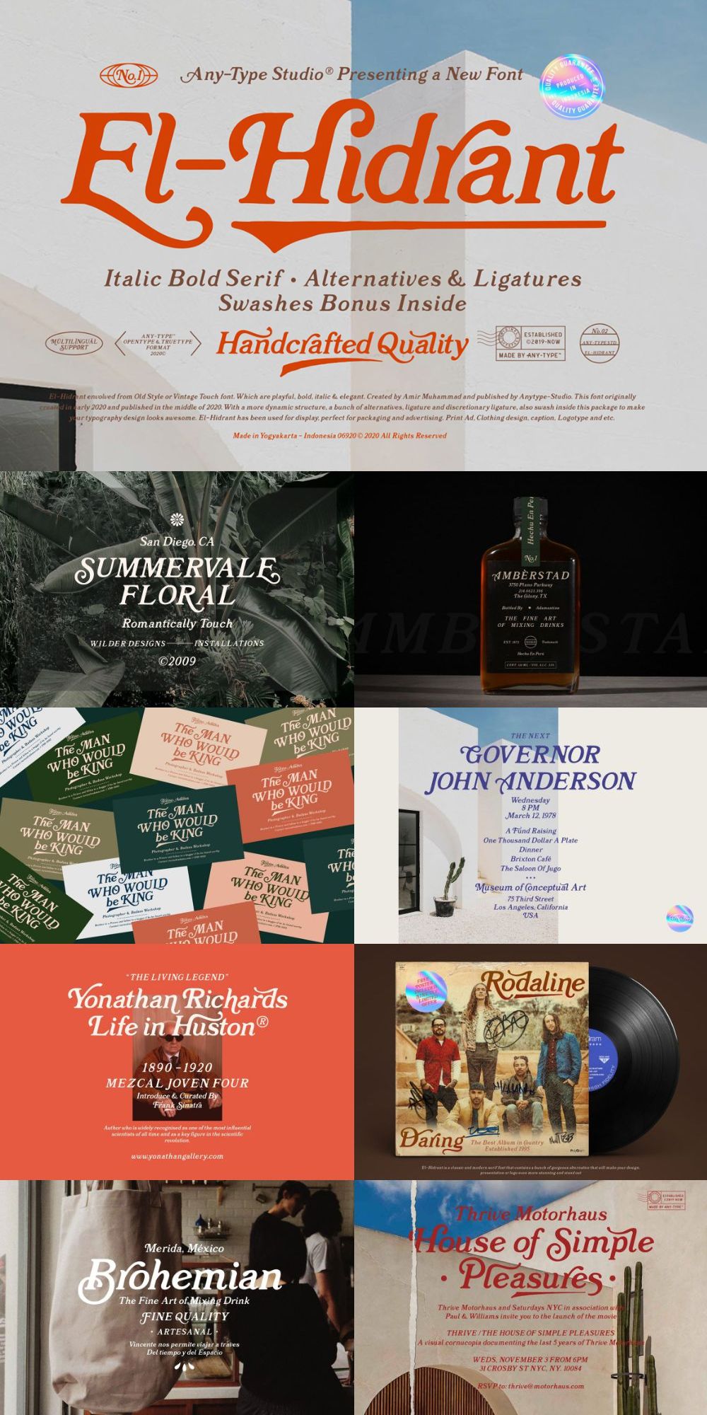 El-Hidrant Serif Font With Swashes