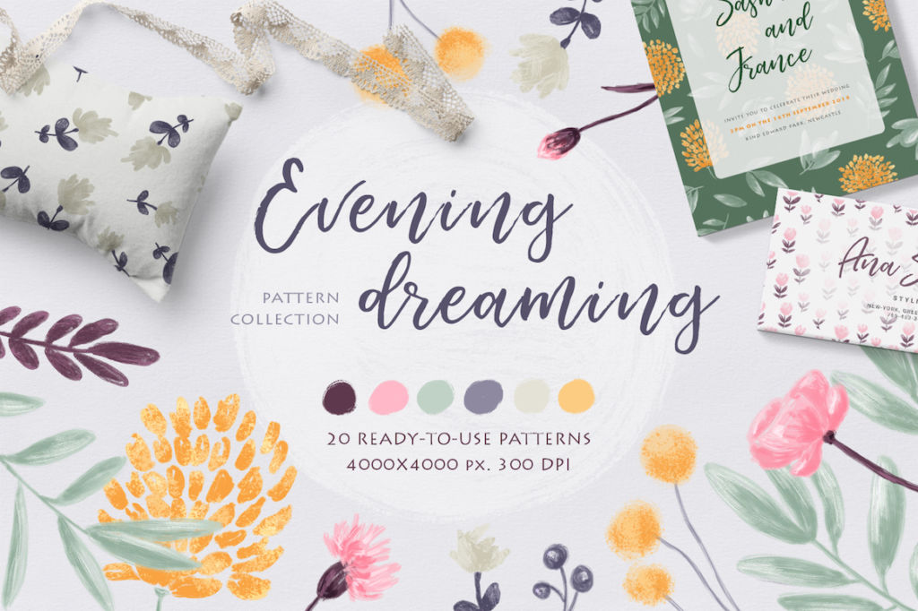 Evening Dreaming – Floral Pattern Collection