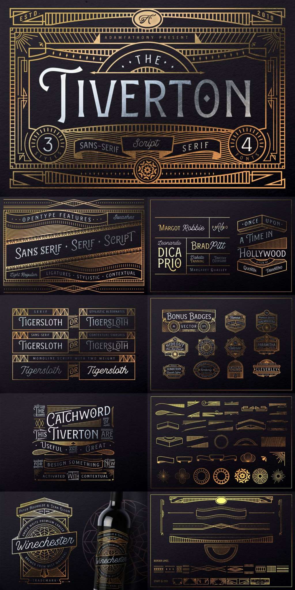 TIVERTON FONT TRIO + EXTRAS