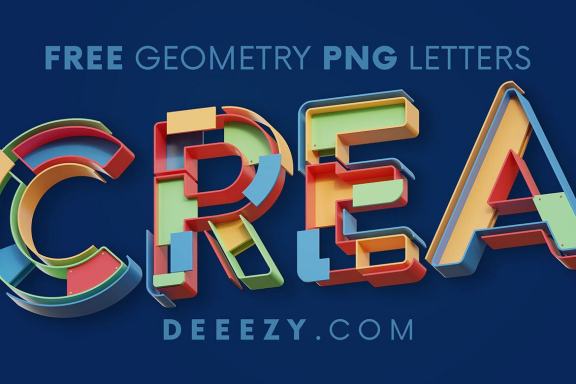 FREE Creative Geometry 3D Lettering