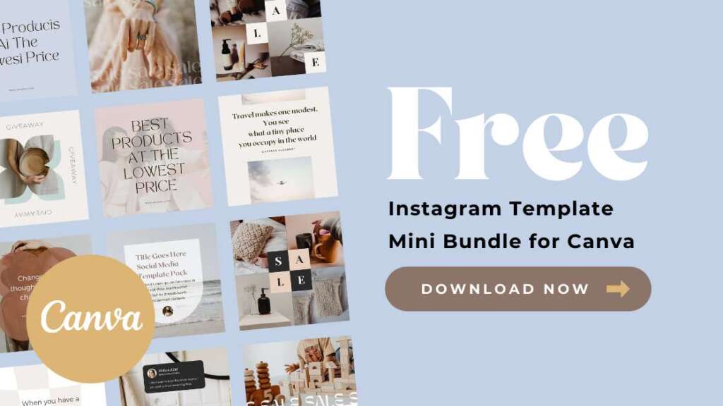 FREE Instagram Template Mini Bundle for Canva