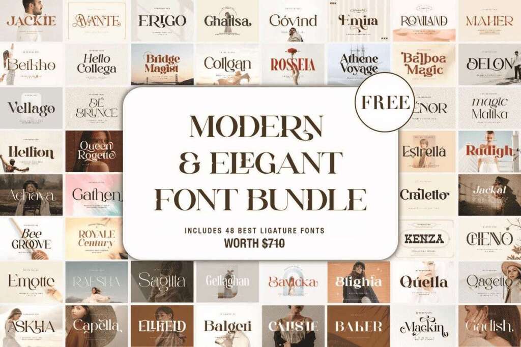 Modern & Elegant Font Bundle