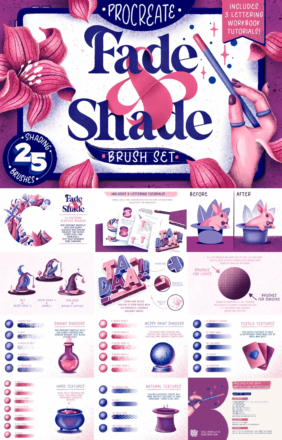 Fade & Shade Brush Set & Tutorials