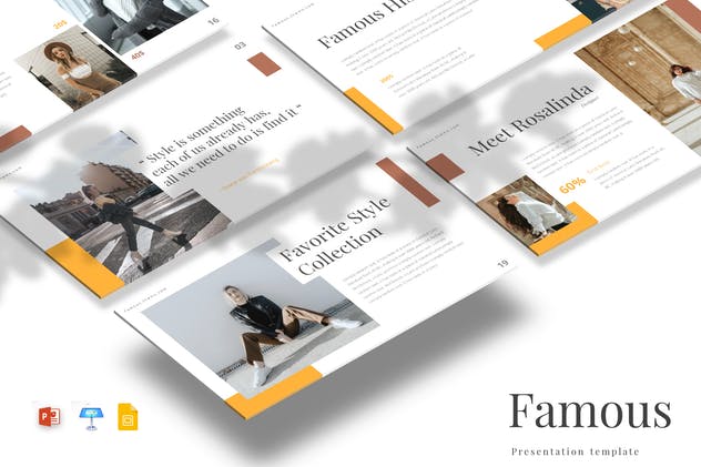 Famous - Powerpoint/Google Slides/Keynote Template
