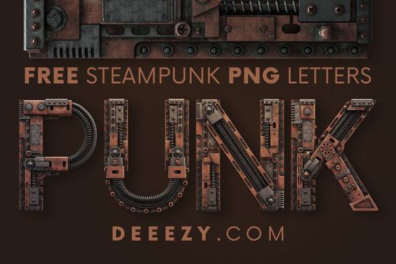 Free Steampunk 3D Lettering