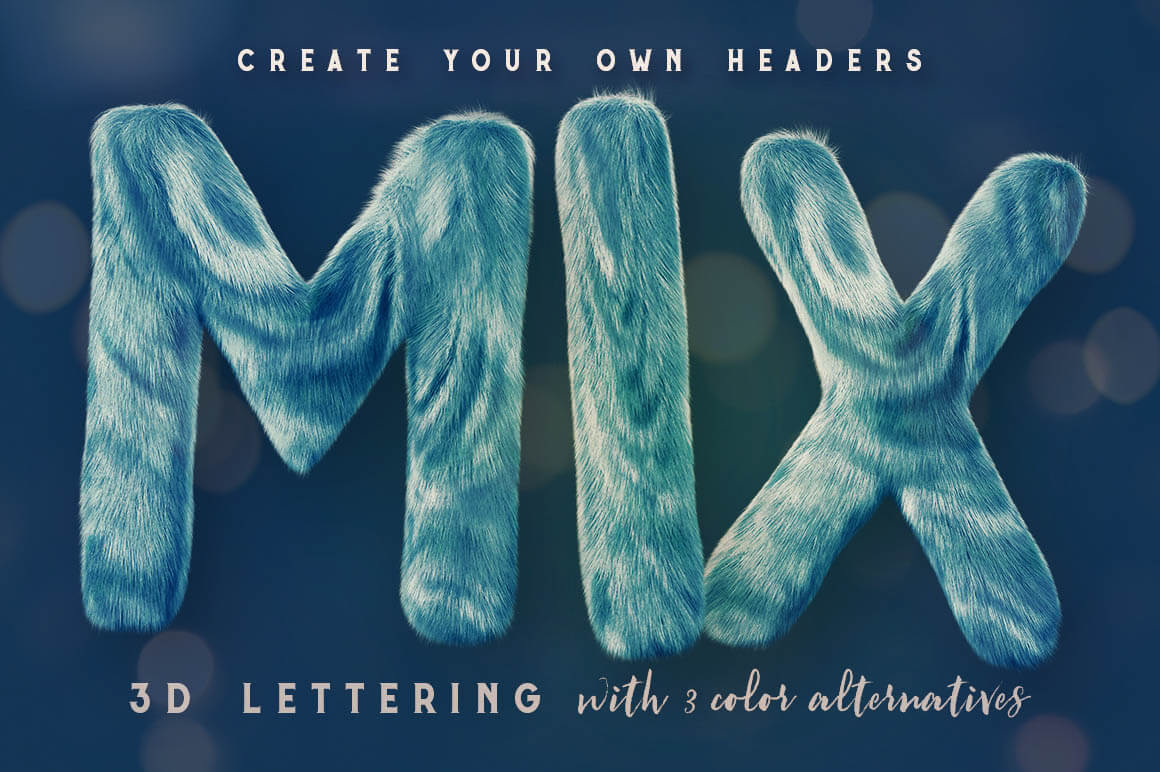 Funny Furry 3D Lettering