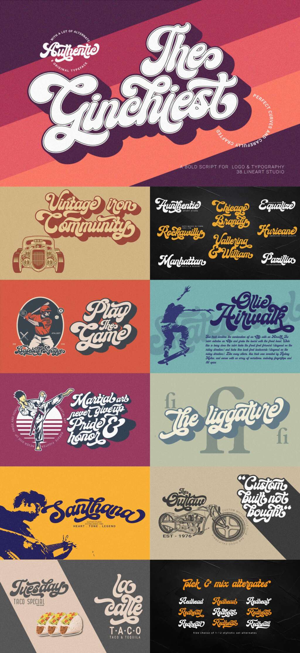Ginchiest – The Retro and Groovy Font