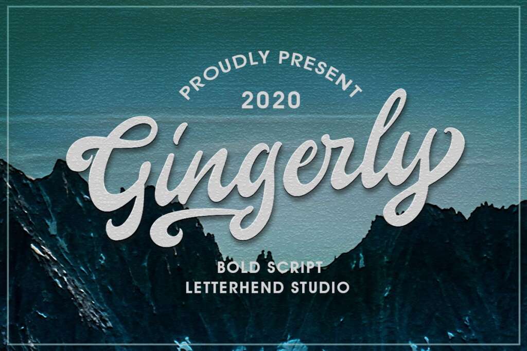 Gingerly – Bold Script Typeface