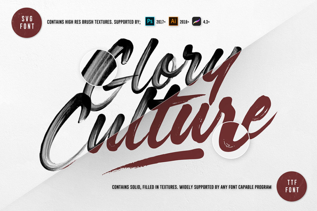 Glory Culture Svg Font + Extras