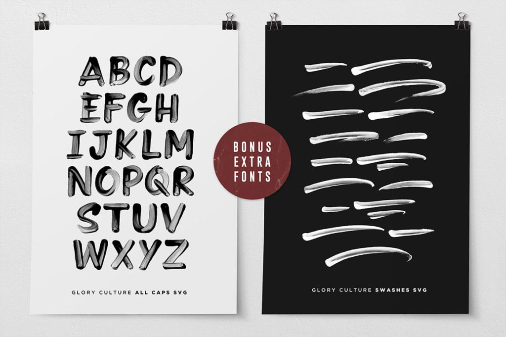 Glory Culture Svg Font + Extras