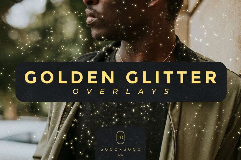 Golden Glitter Overlays
