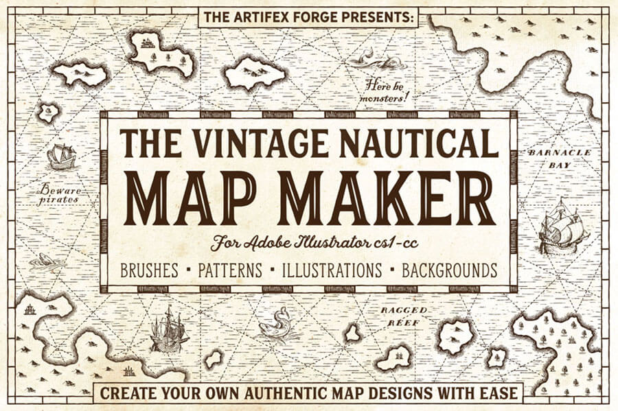THE VINTAGE NAUTICAL MAP MAKER