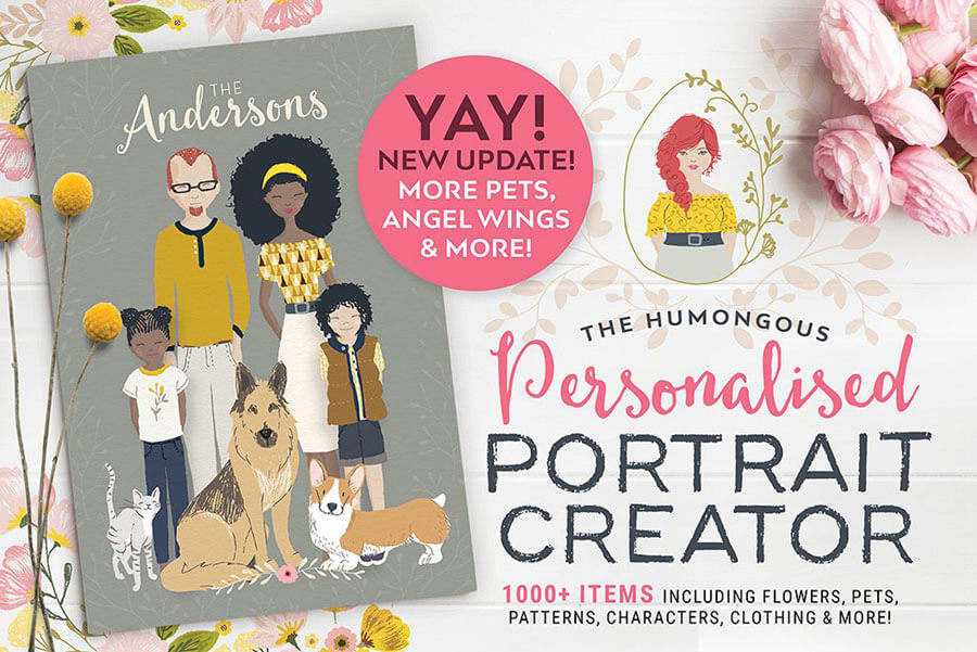 PERSONALISED PORTRAIT CREATOR – VERSION 6 (FOR ILLUSTRATOR AND PHOTOSHOP)