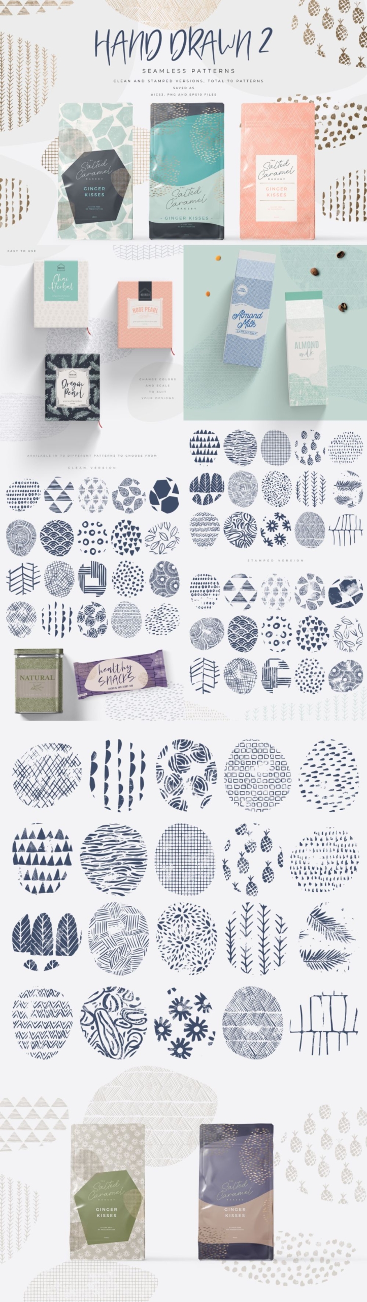 Hand Drawn Seamless Patterns 2
