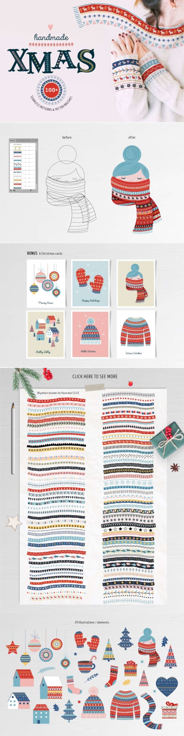 Handmade Xmas Brushes & Patterns Collection