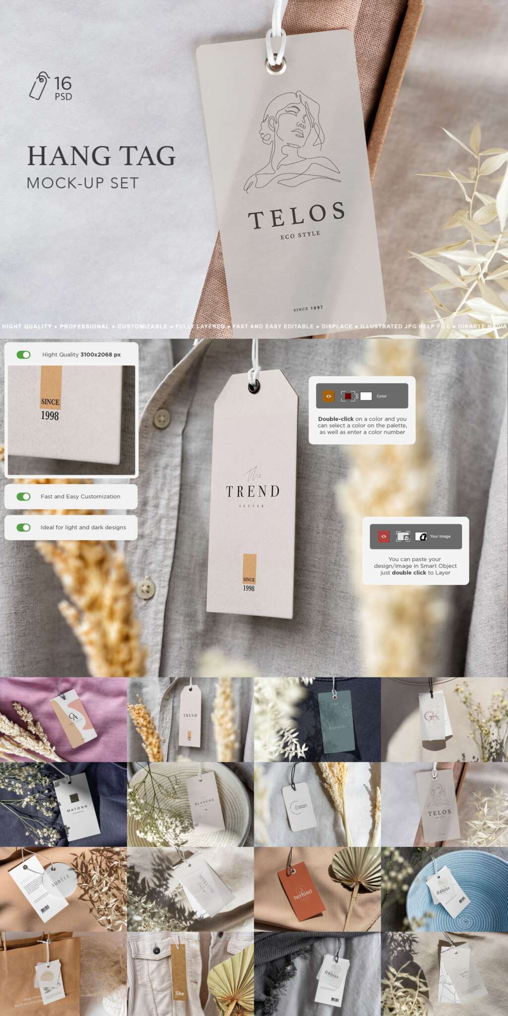 Hang Tag Mock-Up Set