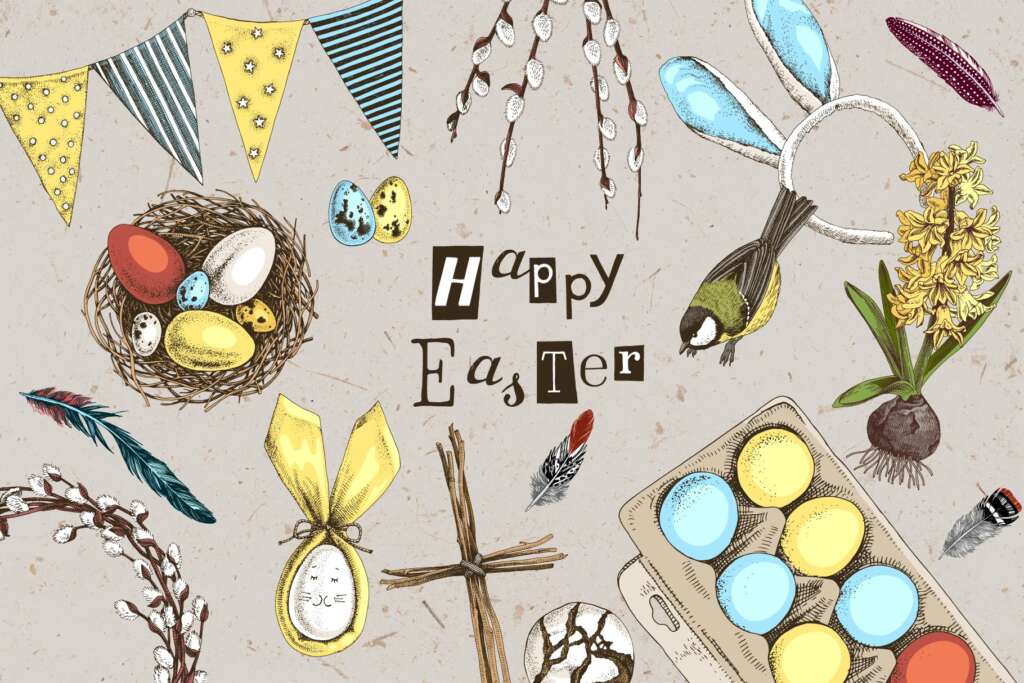 Happy Easter graphic set