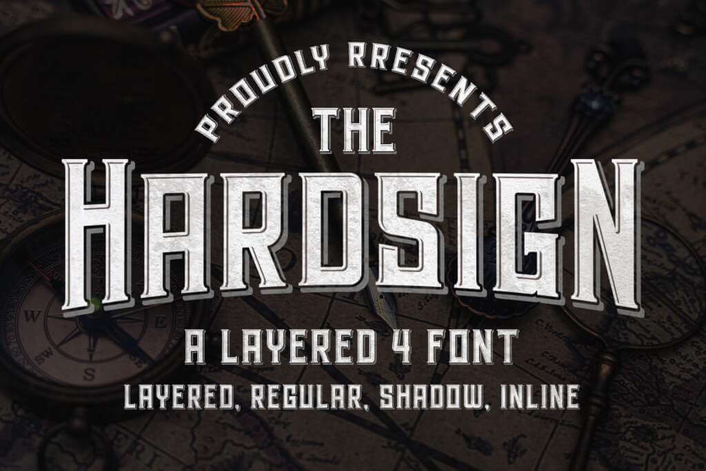Hardsign Layered Font
