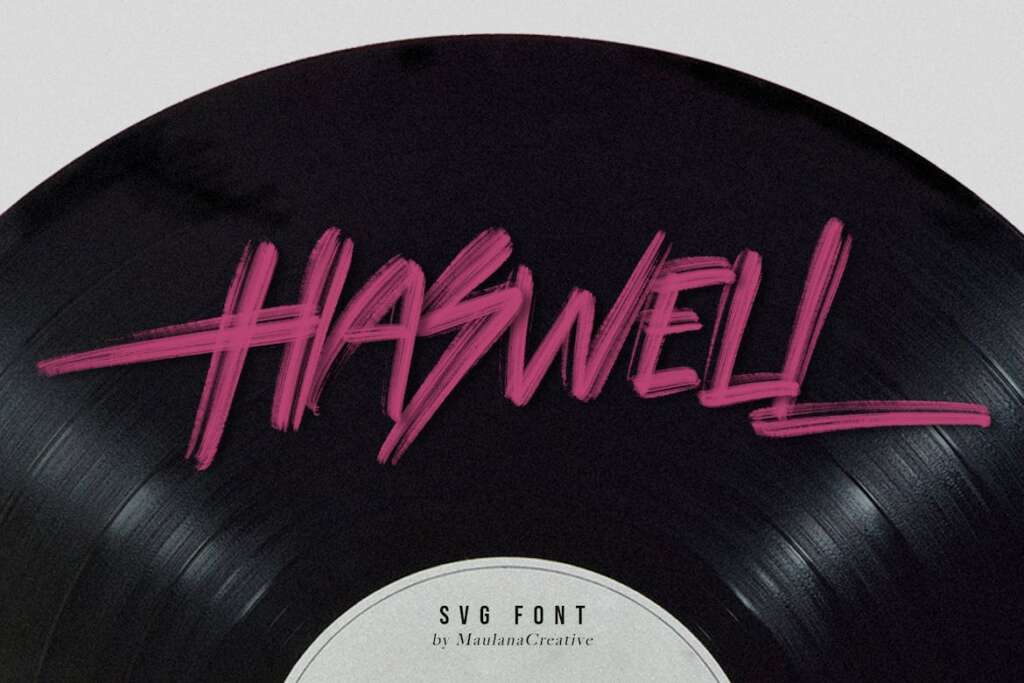 Haswell SVG Brush Font
