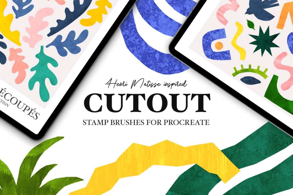 Henri Matisse Paper Cutout Procreate Stamp Brushes
