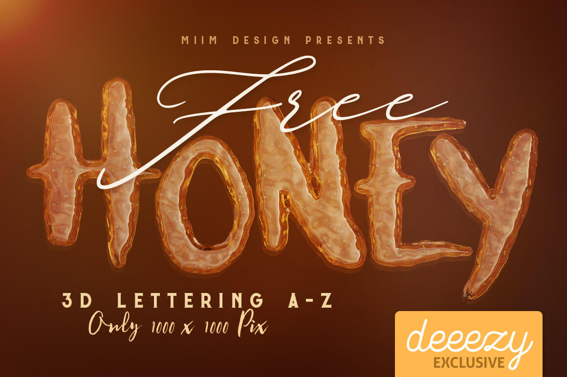 HoneyHoney-3d-lettering-free-deeezy-1