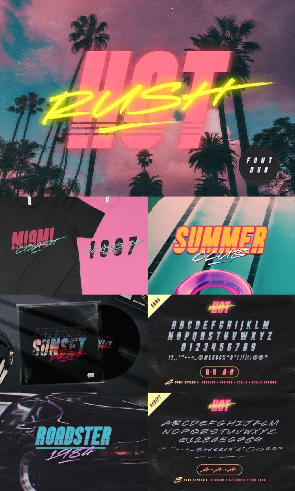 Hot Rush Font Duo