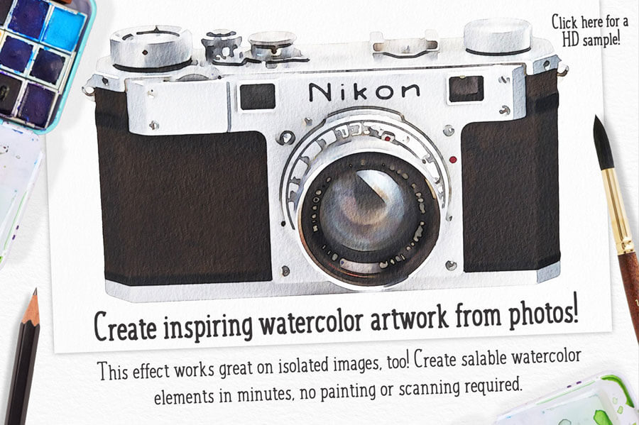 WATERCOLOR PHOTO EFFECT PRO FOR PHOTOSHOP