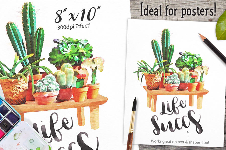 WATERCOLOR PHOTO EFFECT PRO FOR PHOTOSHOP
