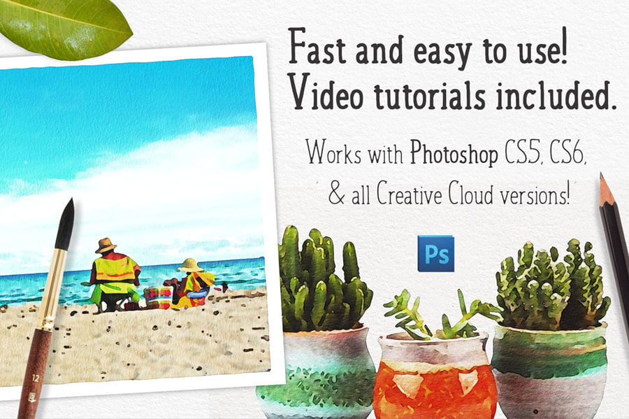 WATERCOLOR PHOTO EFFECT PRO FOR PHOTOSHOP