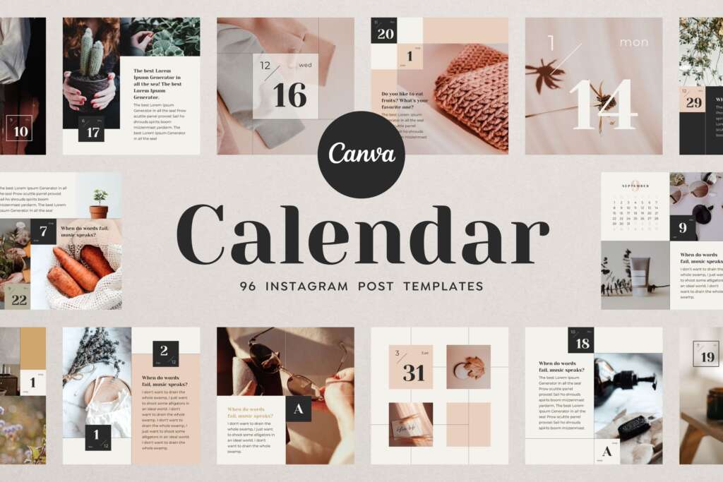 Instagram 96 Advent Calendar Post Templates Canva