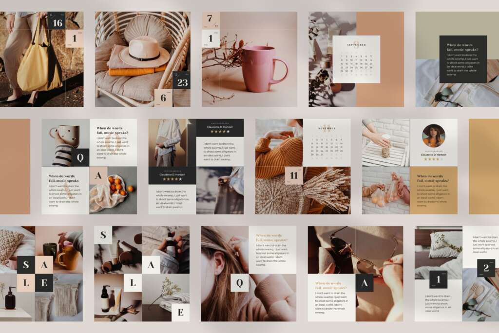 Instagram 96 Advent Calendar Post Templates Canva