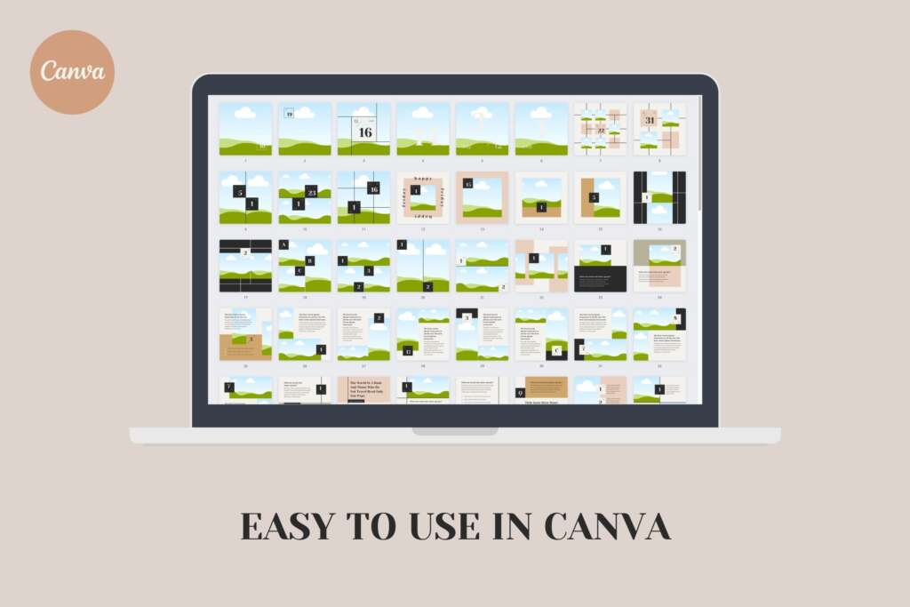 インスタグラム投稿テンプレートCanva100点セット - カレンダー
