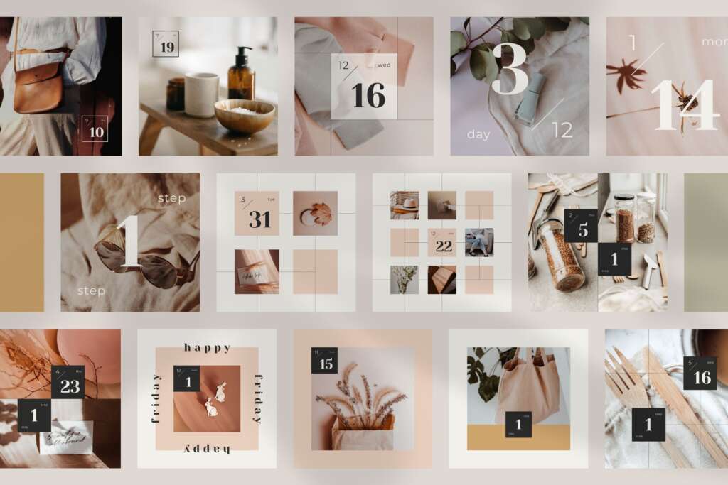 Instagram 96 Advent Calendar Post Templates Canva