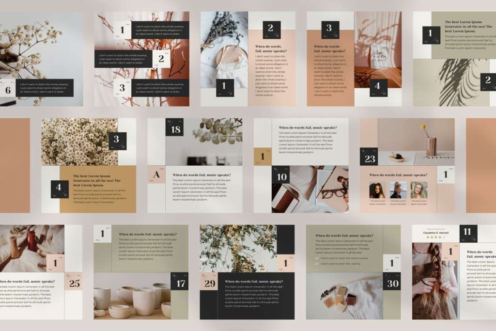 Instagram 96 Advent Calendar Post Templates Canva