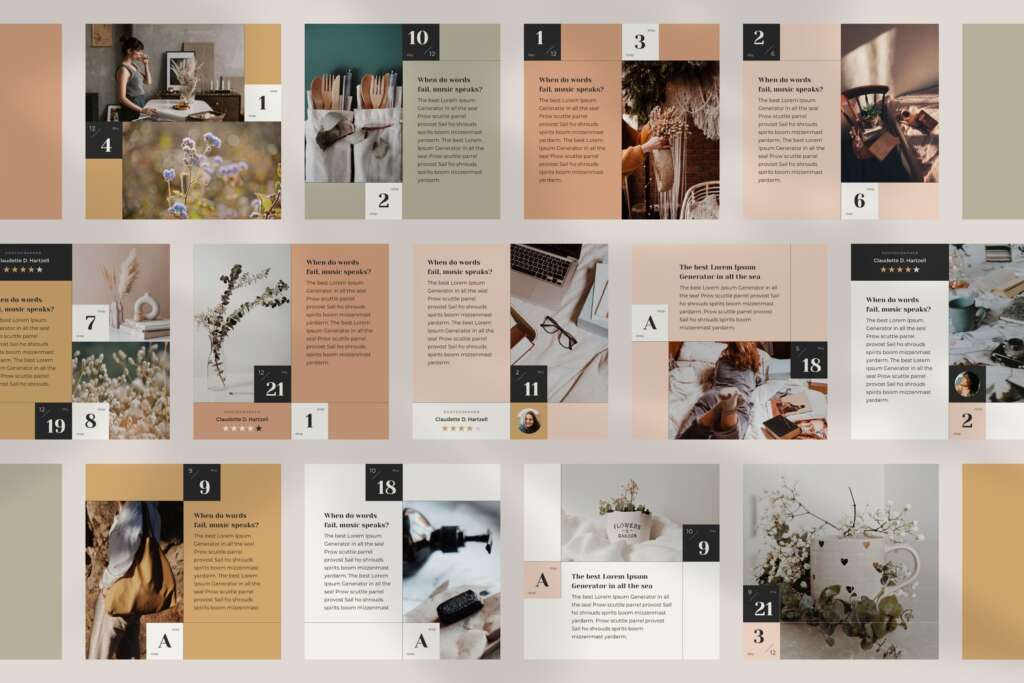 Instagram 96 Advent Calendar Post Templates Canva