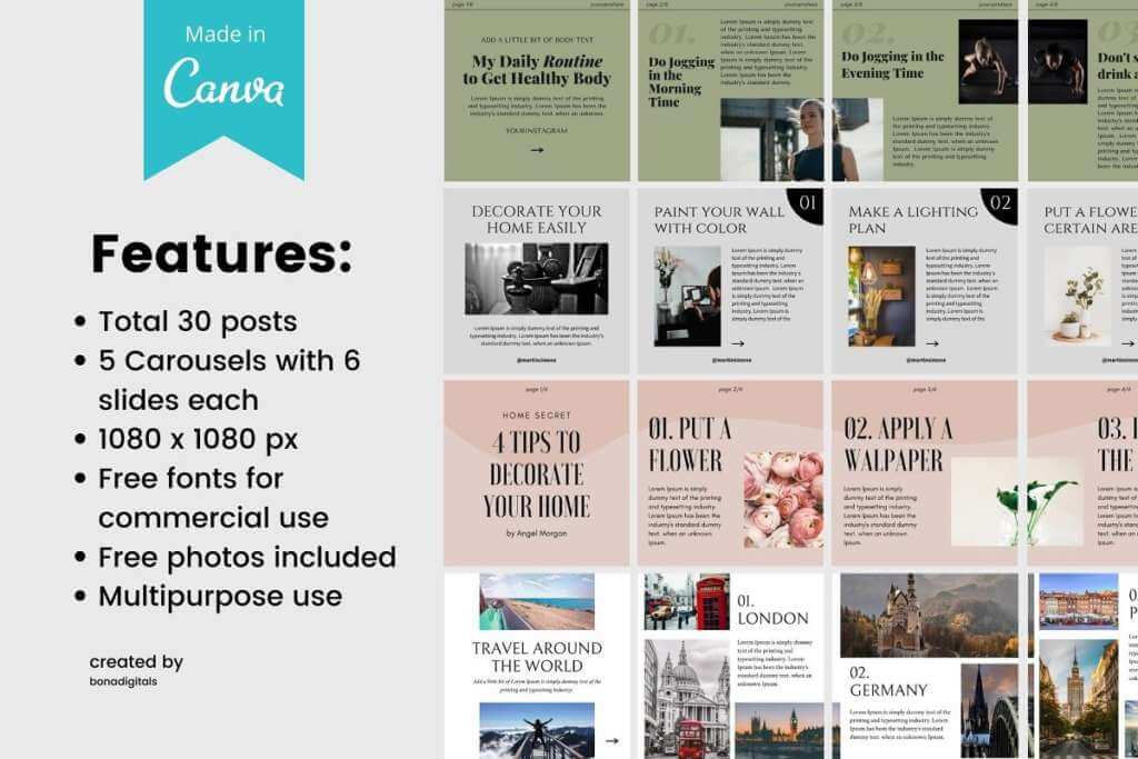 Instagram Carousel Vol. 5 | CANVA