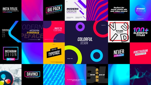 Instagram Elements Pack | DaVinci Resolve