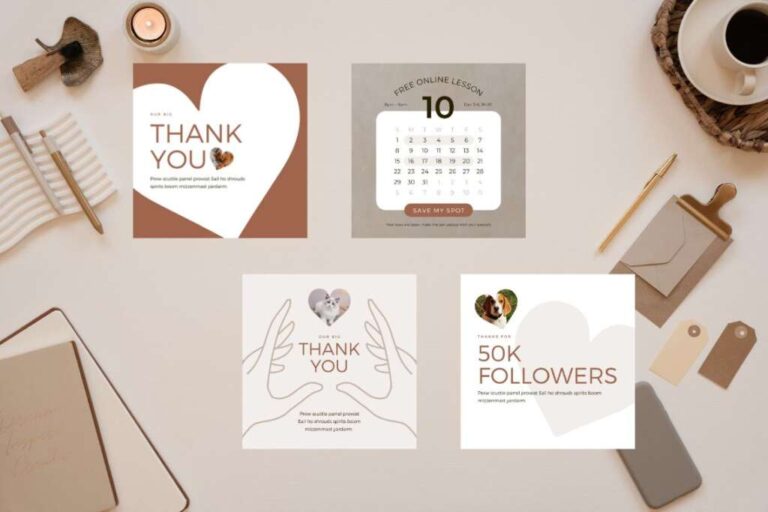 300 Instagram Templates Canva Post Story Hand | つくるデポ