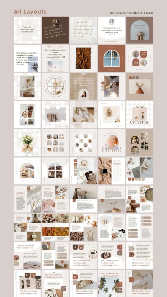 Instagram Template Canva Post Shadow – Editable Clean Design Social ...