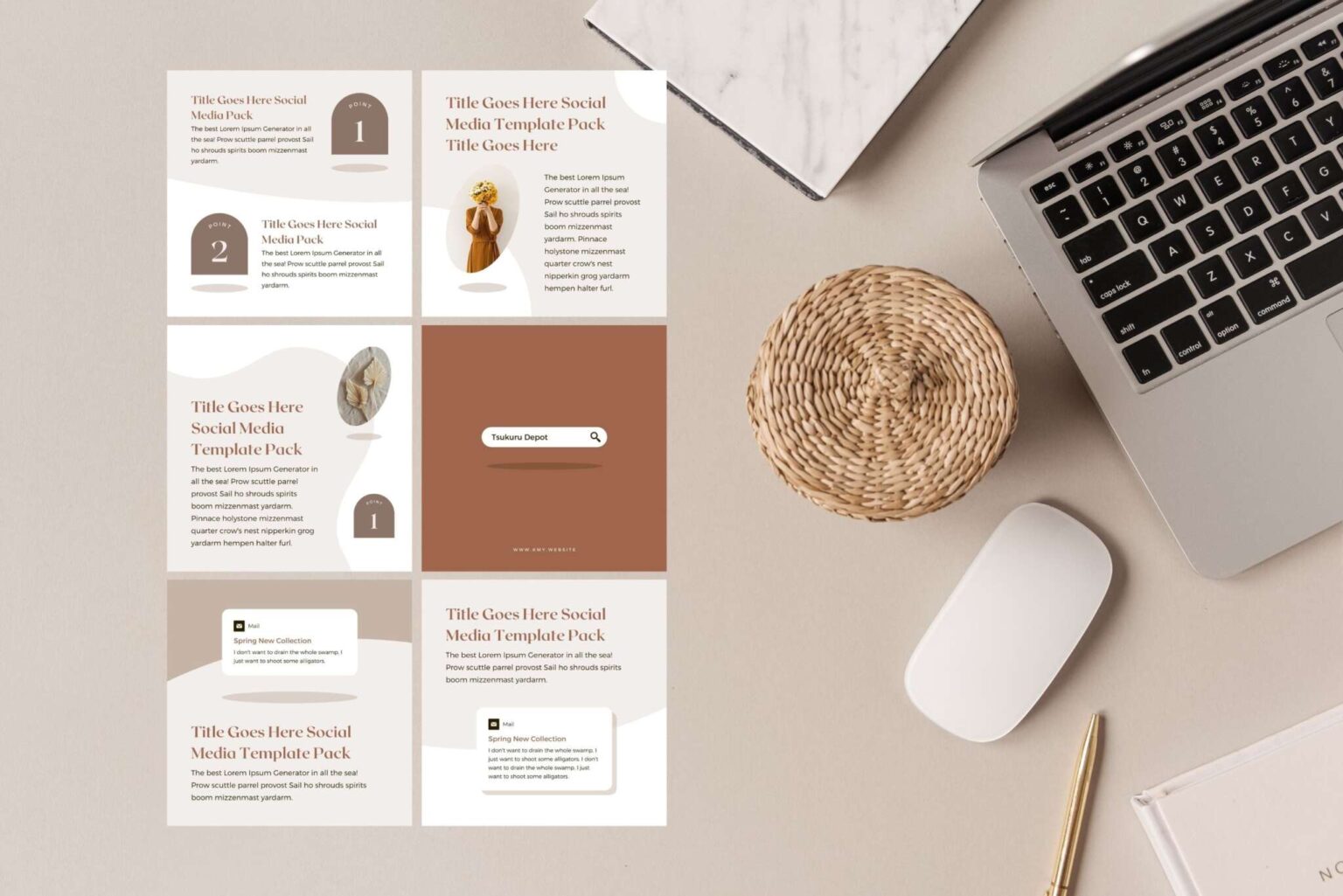Instagram Template Canva Post Shadow – Editable Clean Design Social ...