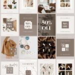 Instagram Template Canva - Elegant Minimum Sales Promotion Organic Post Story Portrait Creator Retail, Boutique, Blogger