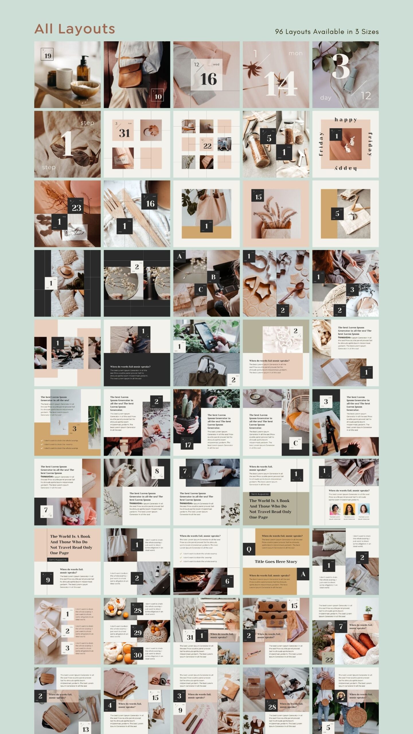 Instagram Template Canva Post Calendar