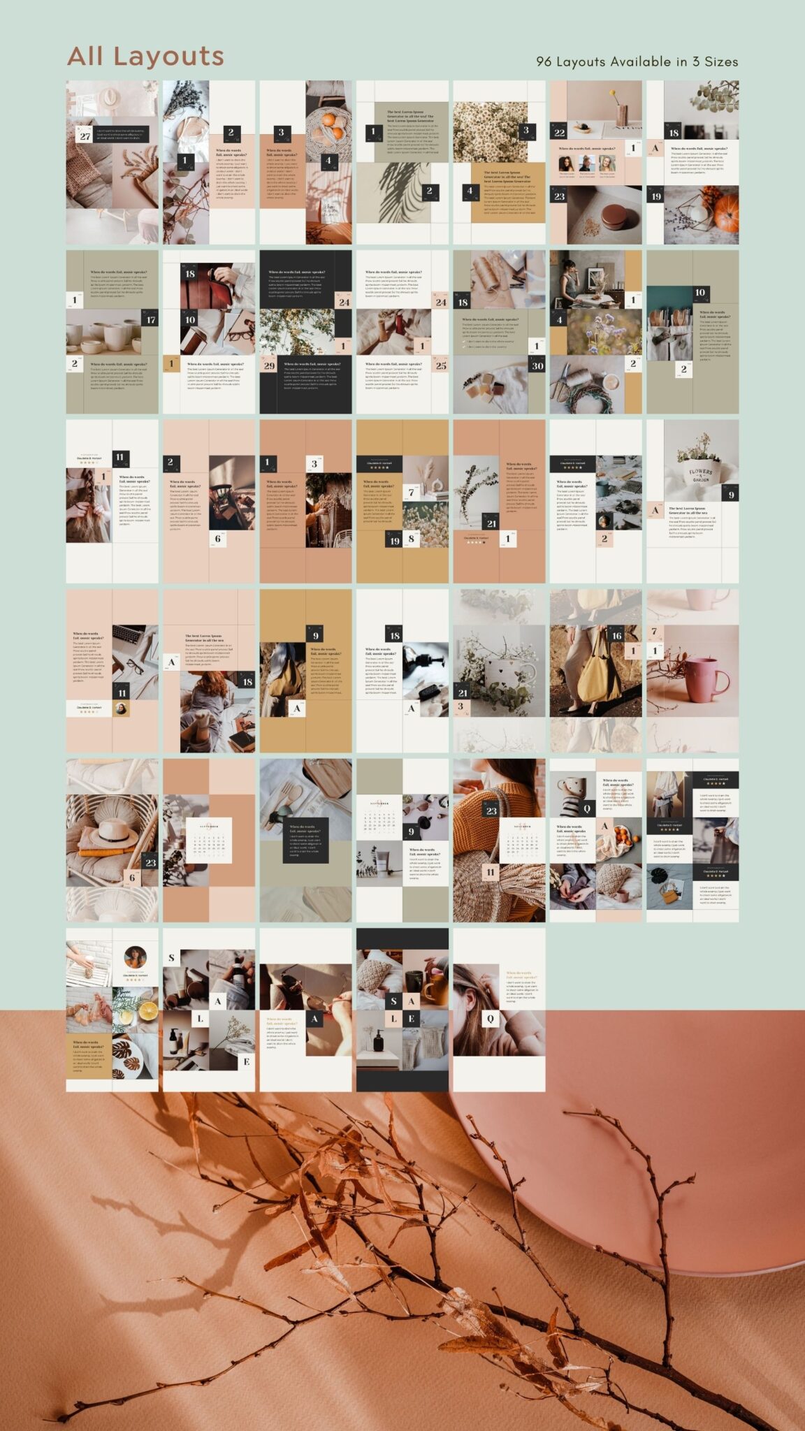 Instagram 96 Advent Calendar Story Templates Canva – Editable Minimum ...