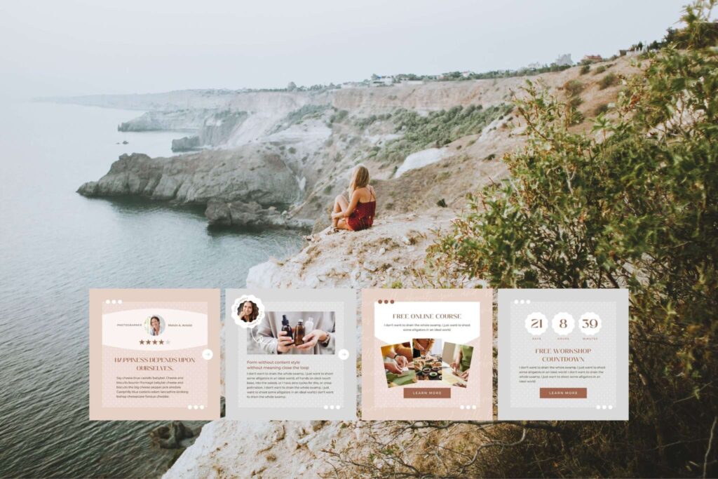 Instagram Template Canva Post Dot - Social Media Branding Carousel Creator Pack, Quotes, Notification, CTA