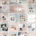 Instagram Template Canva Post Dot - Social Media Branding Carousel Creator Pack, Quotes, Notification, CTA