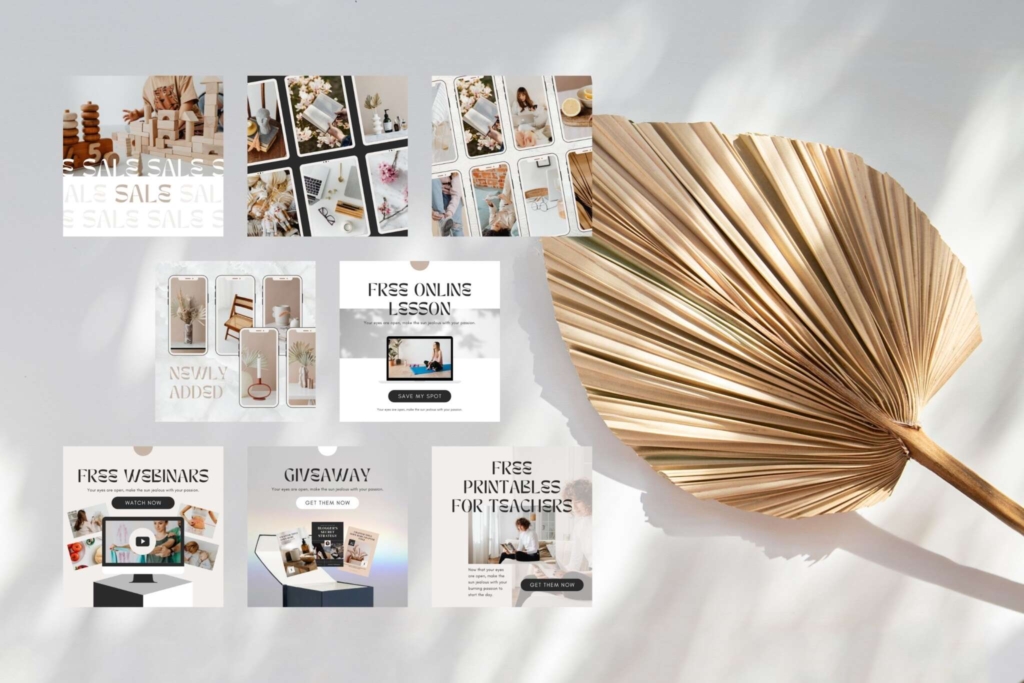 300 Instagram Template Canva Post Story Luxe - Carousel Animated Social Media Cover Pack - Quotes, Notification, CTA