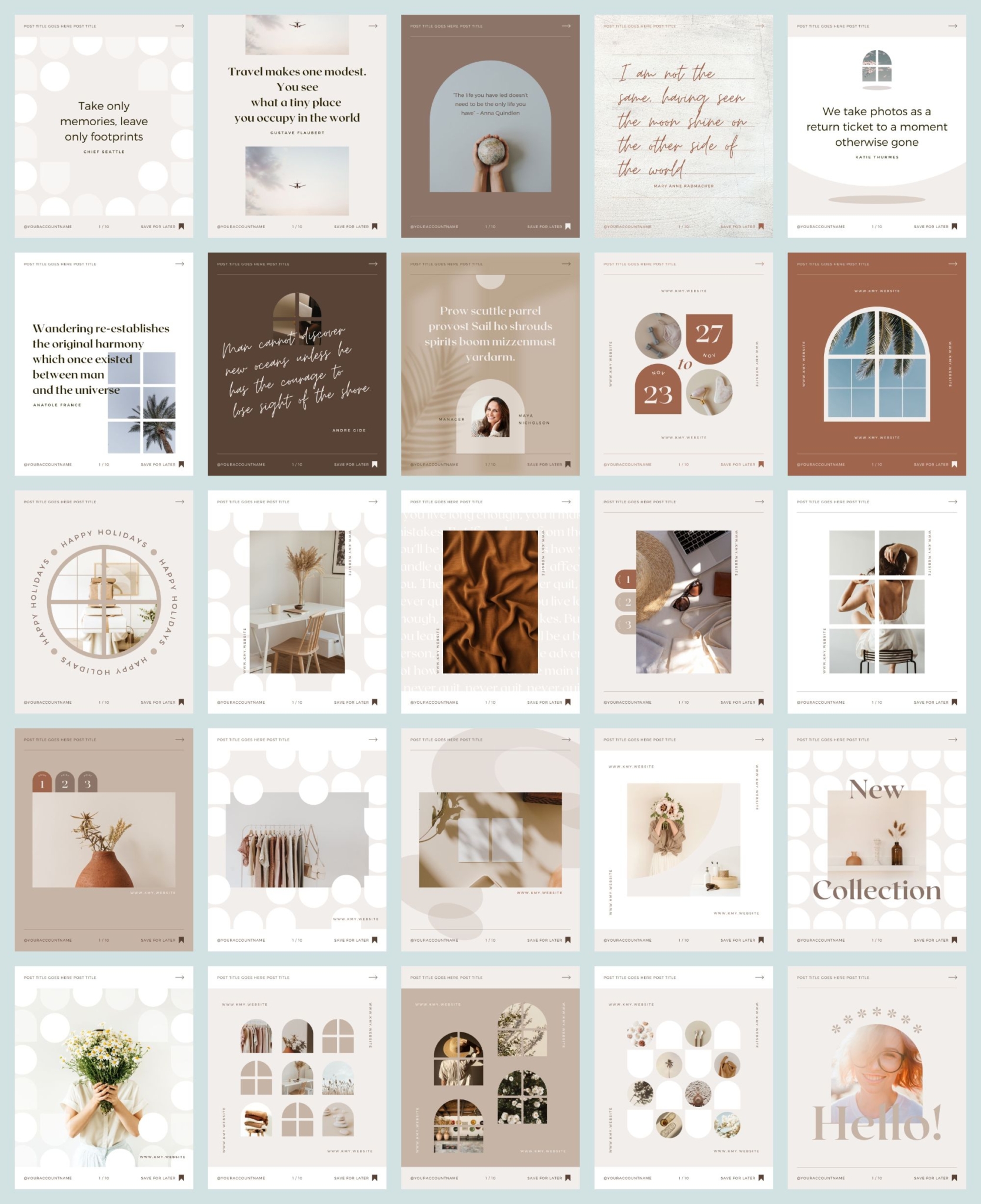 300 Instagram Templates Canva Post Story Shadow | つくるデポ